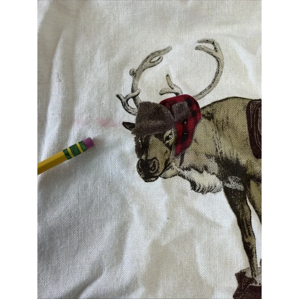 Pottery Barn Reindeer Moose Lumbar pillow cover 16x26